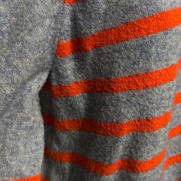 J Crew Sweater-Sz L-Tipped Turtle Neck-River/Sunset Striped-Merino/Alpaca/Poly - Picture 12 of 16